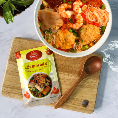 Gia vị nấu bún riêu nêm sẵn Titom gói 55g dùng nấu nước lèo bún riêu cua