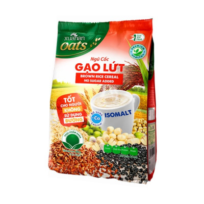 Combo 2 túi: Ngũ Cốc Dinh Dưỡng Canxi ít đường 400G + Ngũ Cốc Gạo Lứt No Sugar[đường ăn kiêng]400G(Tặng Kèm 1 Túi Yến Mạch 150G)
