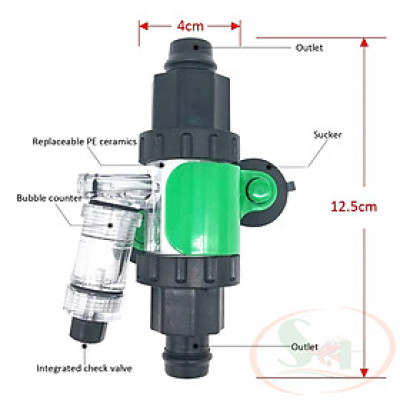 Trộn co2 Atman External Diffuser 3 in 1 sủi gắn ngoài phi 12, 16, 19 mm không giảm dòng