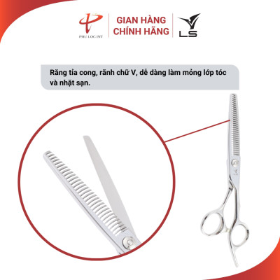 Kéo tỉa tóc VLS TB130 quai offset vênh đỡ ngón cố định - Hàng chính hãng