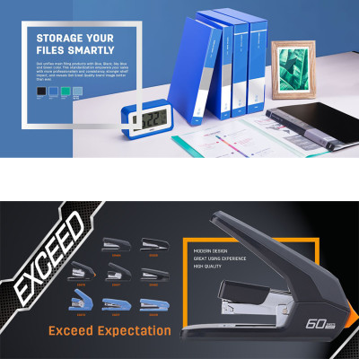 Combo 5 Hộp Ghim Dập Deli 23/17 Dập được 120 tờ Màu bạc Mã 17