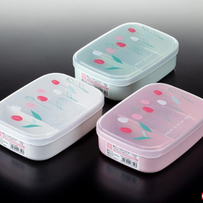 Hộp Cơm chia ngăn Bento Tulip size L 650ml - Hàng Nội Địa Nhật Bản