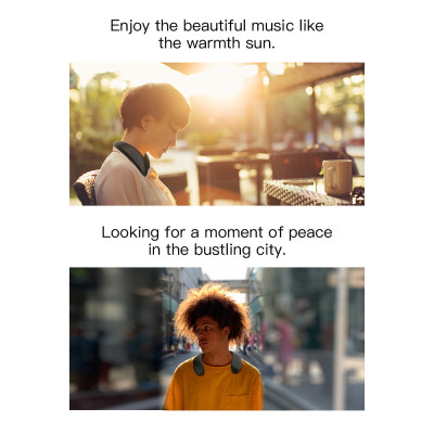 Loa không dây di động Bluedio HS Bluetooth gắn trên cổ với hỗ trợ âm thanh vòm trung thực Chức năng FM Thẻ SD