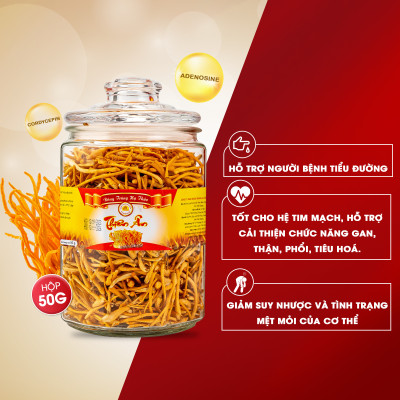 Đông Trùng Hạ Thảo Sấy Thăng Hoa Thiên Ân - Hũ 50g