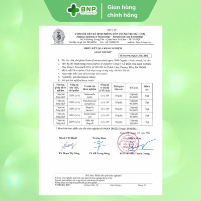 Nước Ngâm Rửa Rau Củ Quả BNP Organic