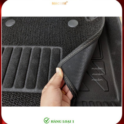 Thảm lót sàn ô tô 2 lớp cao cấp dành cho xe Toyota Cross 2020 - tới nay (sd) nhãn hiệu Macsim chất liệu TPE màu đen