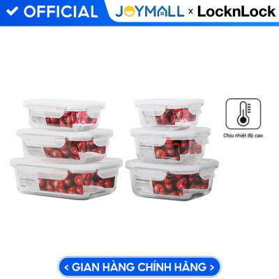 Hộp thủy tinh LocknLock BLANC bảo quản thực phẩm 800ml LLG1106 - Hàng chính hãng, chịu nhiệt cao - JoyMall
