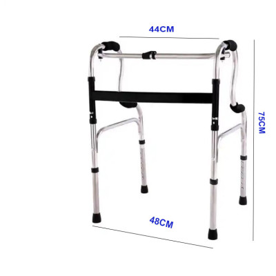 Khung tập đi hỗ trợ đi lại có ghế ngồi khi mỏi chân, thiết kế tay cầm 2 tầng hỗ trợ vịn nắm chắc chắn, chính hãng Nikita