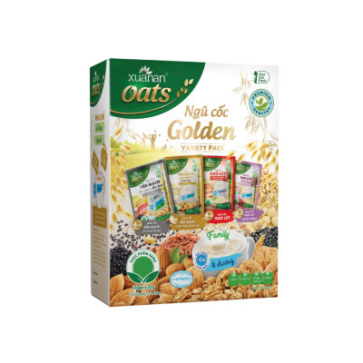 Combo 11 Hộp Ngũ Cốc Golden (Variety Pack) Xuân An [ít đường] 400G {25g*16 gói}