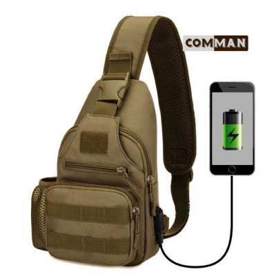 Túi đeo chéo COMMAN_có sạc_chống nước