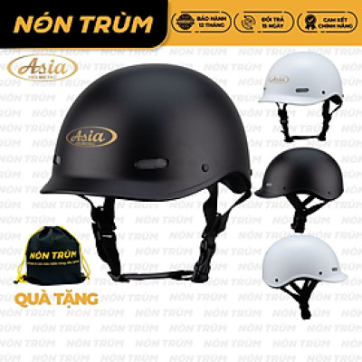 Mũ bảo hiểm xe máy 1/2 ASIA A09 dáng cá heo gọn nhẹ, năng động cho nam nữ chính hãng