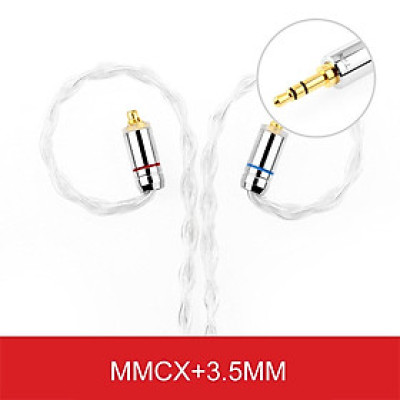 Cáp bạc nguyên chất 3,5 mm 0,78 mm nâng cấp 2Pin cho TRN V90 TFZ KZAS10 / ZS10 CCAC16 NICEHCK NX7 TRN T3 