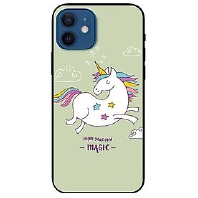 Ốp lưng dành cho Iphone 12 Mini - 12 / 12 Pro - 12 Pro Max mẫu Ngựa Nền Xanh Magic