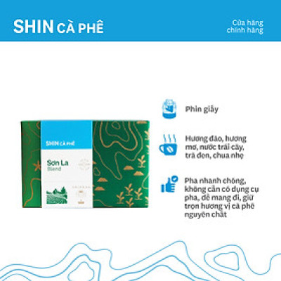 SHIN Cà Phê - Sơn La Blend Phin Giấy tiện lợi - DripBag hộp 10 gói