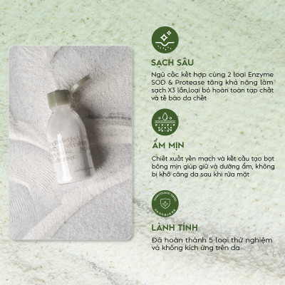 Bột rửa mặt và tẩy tế bào chết hằng ngày enzyme Lassie