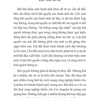 Trả Lại Tôi Bầu Khí Quyển Trong Lành
