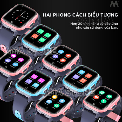 Đồng hồ Thông minh Trẻ em Học sinh Cao cấp Gọi Video call, Định vị Chính xác Vị trí 5-10m AMA Watch D31 Hàng nhập khẩu
