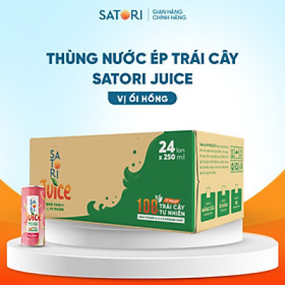 Thùng nước Satori Juice vị ổi 24 lon- (250ml/lon)