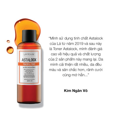 Bộ sản phẩm dưỡng da LÁ HOUSE gồm Toner Astalock,Bông tẩy trang