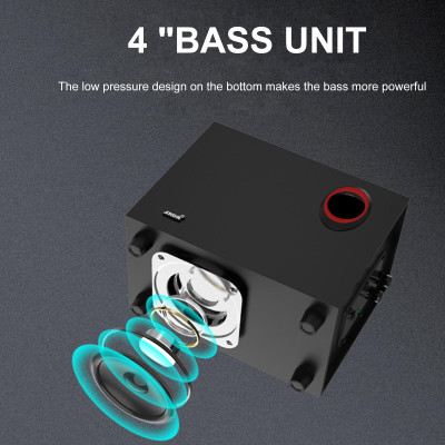 Loa máy tính để bàn SADA SL-8018  siêu trầm 3,5mm,có dây USB,hỗ trợ 25Hz-20kHz cho gia đình