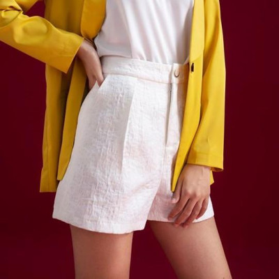 Quần sọt mặc hè vải Kaki gấm