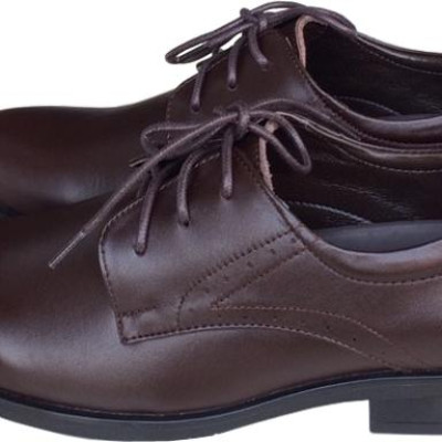 Giày tây nam buộc dây Trường Hải màu nâu đế cao su  cao 3.5cm da bò thật GT0121