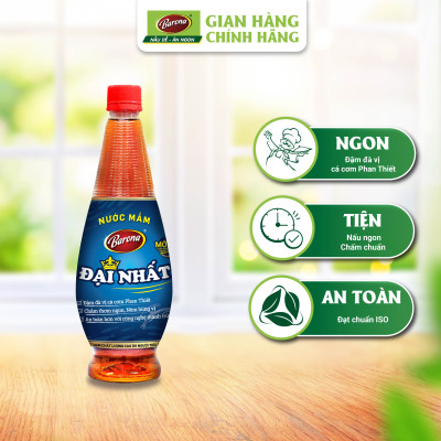 Combo 3 chai Nước Mắm Barona Đại Nhất 12 độ đạm - 200ml Tặng 100gr Bột ngọt]