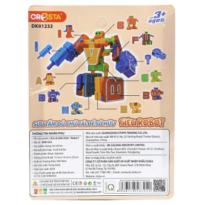 Đồ Chơi Lắp Ráp Biến Hình Robot Chữ Cái F - Cresta DK81232