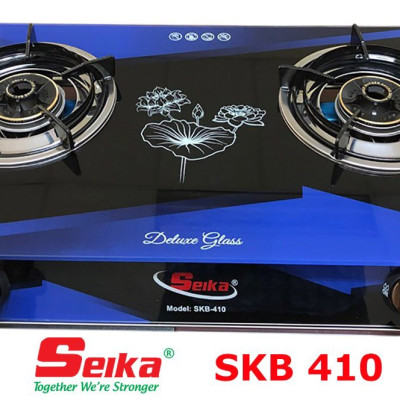 Bếp Gas Đôi Mặt Kính Sen Hồng Ngoại Seika SKB410 - Hàng Chính Hãng