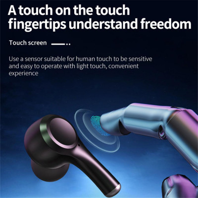 CINCATDY Tai Nghe Bluetooth V5.0 Earbuds Gaming Headphone True Wireless Headset J7 ANC - Hàng Chính Hãng