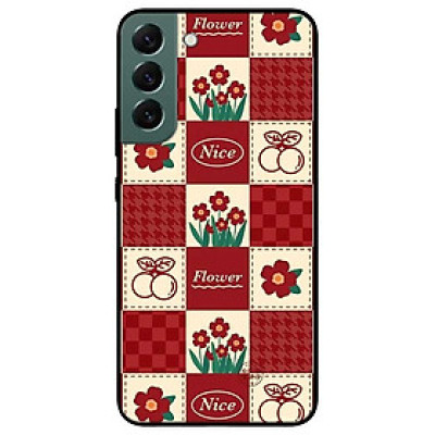 Ốp lưng dành cho Samsung S22 - S22 Plus - S22 Ultra - Hoa Ô Vuông Đỏ