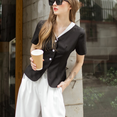 Quần trắng ống rộng NGADO