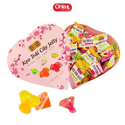 Kẹo kim cương hộp trái tim 200g