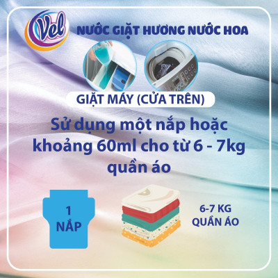 Combo Nước giặt VEL Đậm đặc sạch thơm cho quần áo Can 5 Lít Tiết Kiệm