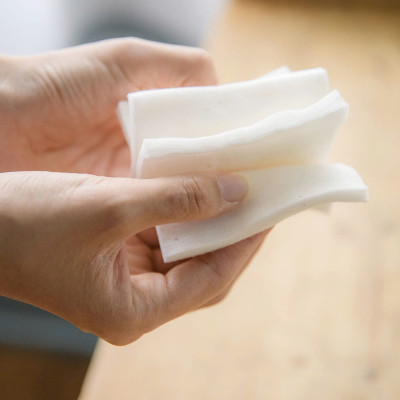 Bông Tẩy Trang Organic Cao Cấp Cotton Labo Organic Puff 200 Pieces (200 Miếng/ Gói)