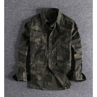 Áo sơ mi túi hộp phong cách Retro_dã ngoại