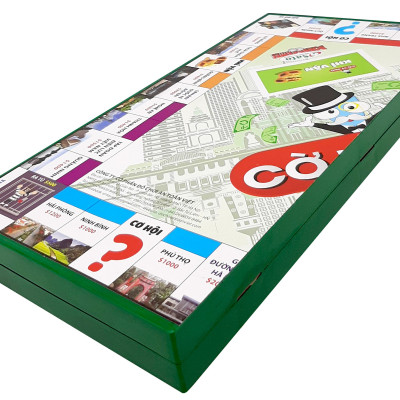 Boardgame Cờ Tỷ Phú Việt Nam Sato Cỡ Lớn 42x42 Tặng Kèm Xúc Xắc Gỗ-Trò Chơi Rèn Luyện Tư Duy Làm Giàu