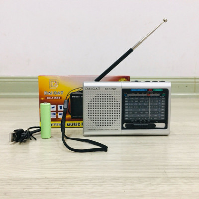 Đài Fm radio DC-515URT Bluetooth Nhật  Máy nghe đài Radio trên sóng FM được thiết kế nhỏ gọn-Hàng Chính Hãng BH:12T