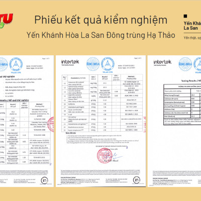 [CÓ 35% YẾN TƯƠI] Yến Khánh Hòa La San Đông Trùng Hạ Thảo