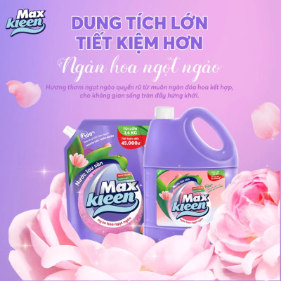 Túi Nước Lau Sàn MaxKleen 3.6kg - Ngàn Hoa Ngọt Ngào