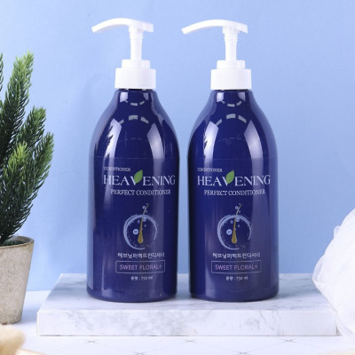 Bộ chăm sóc tóc Dầu Gội & Dầu Xả dưỡng chất suôn mượt Heavening 750ml tặng kèm mũ tắm họa tiết hoa