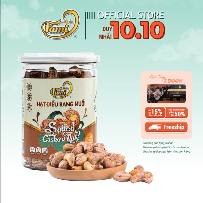 Hạt Điều Rang Muối Vỏ Lụa Hũ Nắp Nhôm Fami (250g)