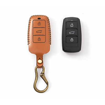 Bao da chìa khóa Vinfast VF5 , chính hãng Khacten.com , chât liệu da bò, may tay thủ công