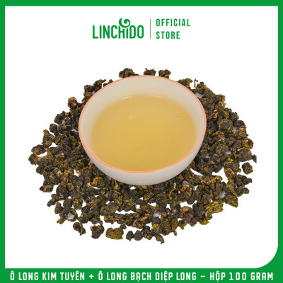 Combo 2 Hộp Trà Ô Long Kim Tuyên Và Ô Long Bạch Diệp Long - Hộp 100Gram