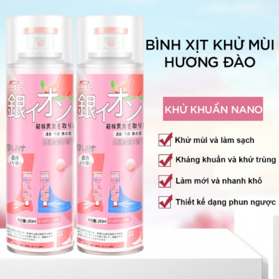 Lọ/Bình/Chai Xịt Khử Mùi Giày Công Nghệ NANO BẠC Mùi Dịu Nhẹ 260ml khử Mùi Hôi Dép Chân Tủ Giày Bình Sịt Khử mùi Giày