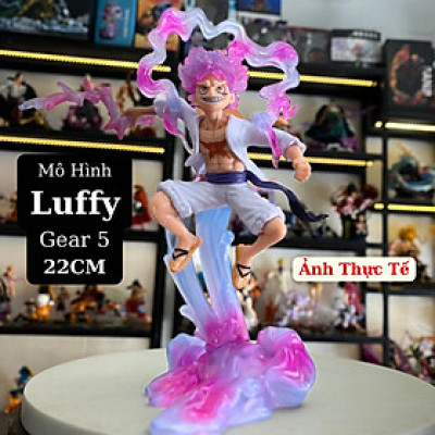 Mô Hình Luffy Gear 5 Bản Có Vũ Khí 22cm Mô hình One Piece Cao Cấp, Figure Mô Hình Anmie One Piece Luffy Vua Hải Tặc