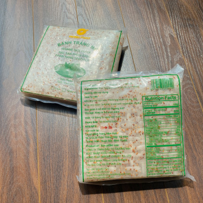 Combo 10 Bánh tráng mè 400g/gói (Bánh tráng mè, bánh tráng gỏi cuốn mè Hồng Phát đặc sản Phan Rang)