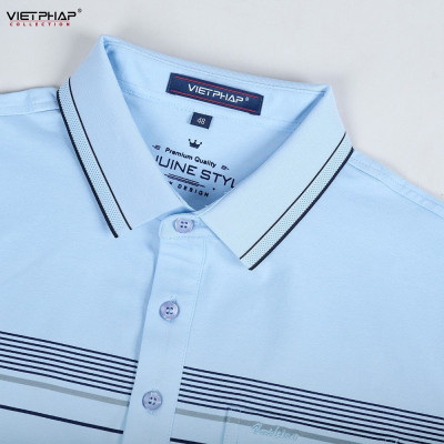 Áo Polo Nam VIỆT PHÁP Form Luxury - Thun 4 Chiều Lạnh lịch lãm, sang trọng 35698
