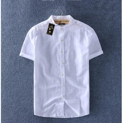 Áo sơ mi nam ngắn tay cổ trụ thời trang SITAKI vải siêu chất SM801