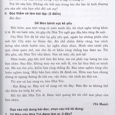 Đề Kiểm Tra Định Kì Tiếng Việt - Toán - Khoa Học - Lịch Sử - Địa Lí 4